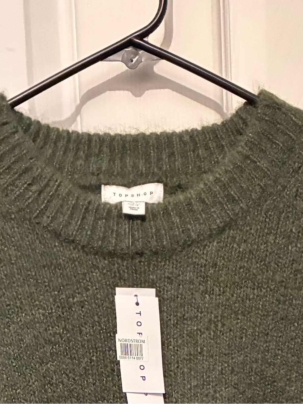 Topshop Olive Green Men's Crewneck Sweater